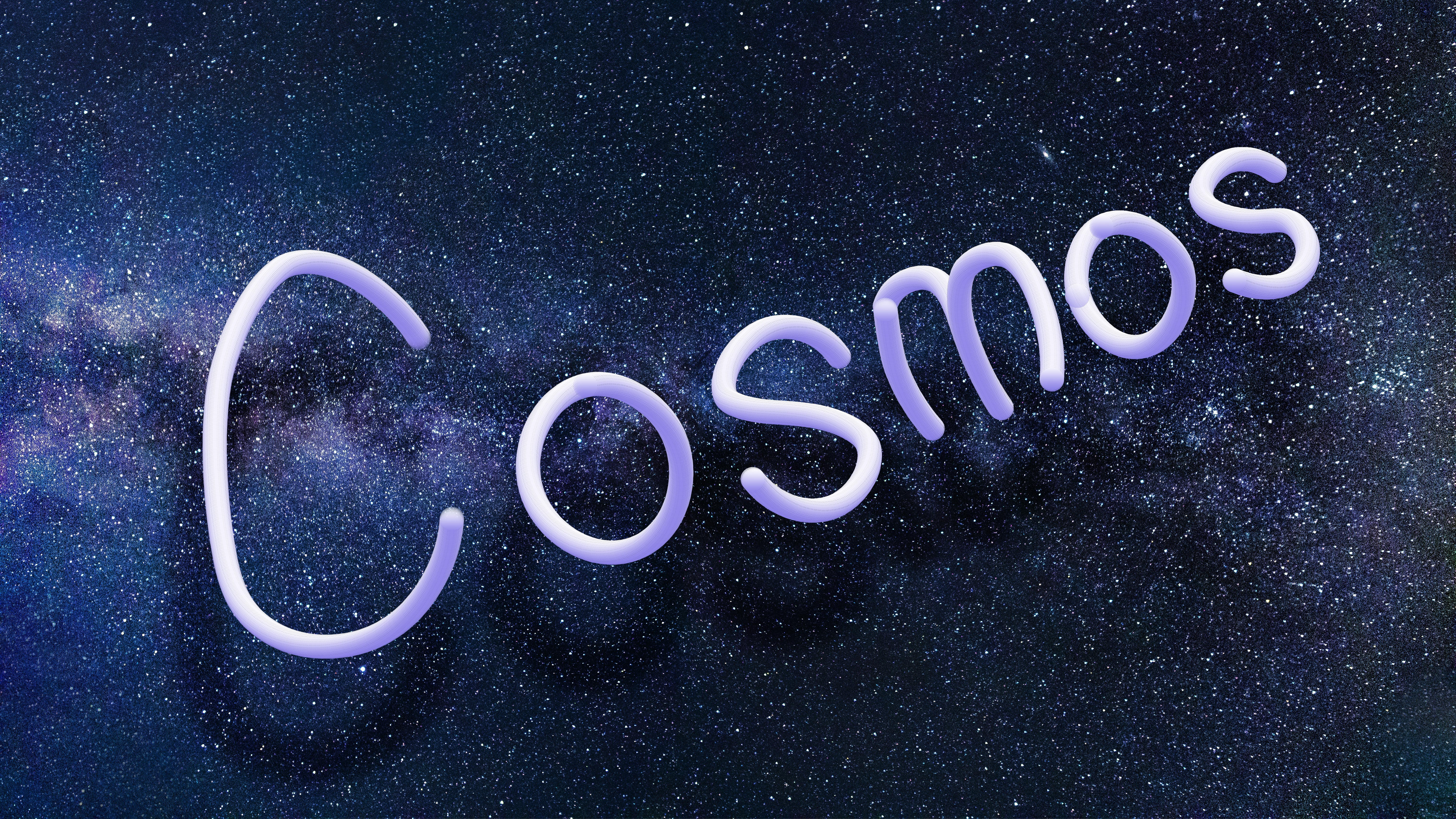Photoshop three D effect without using the 3 D tool text with detached drop shadow curvature pen tool cosmos text